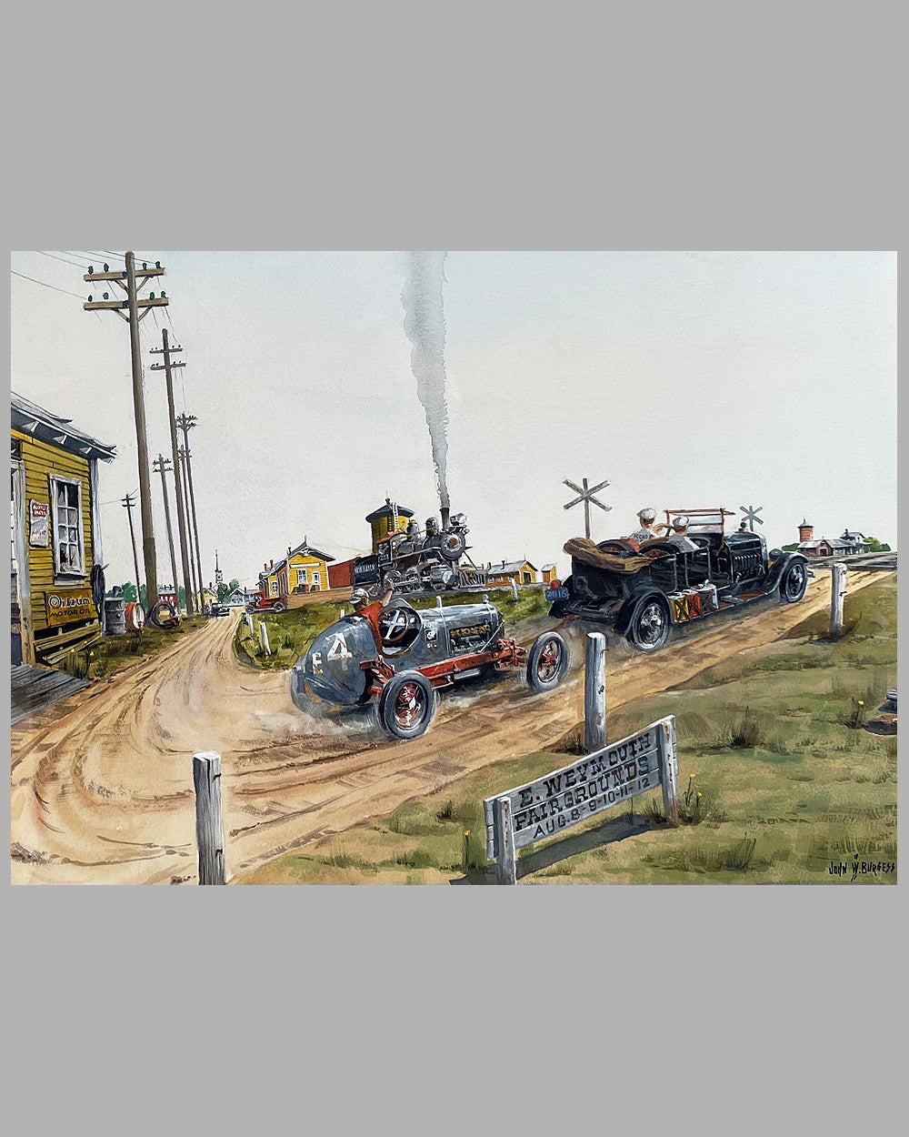 E. Weymouth fairgrounds painting by John W. Burgess 2