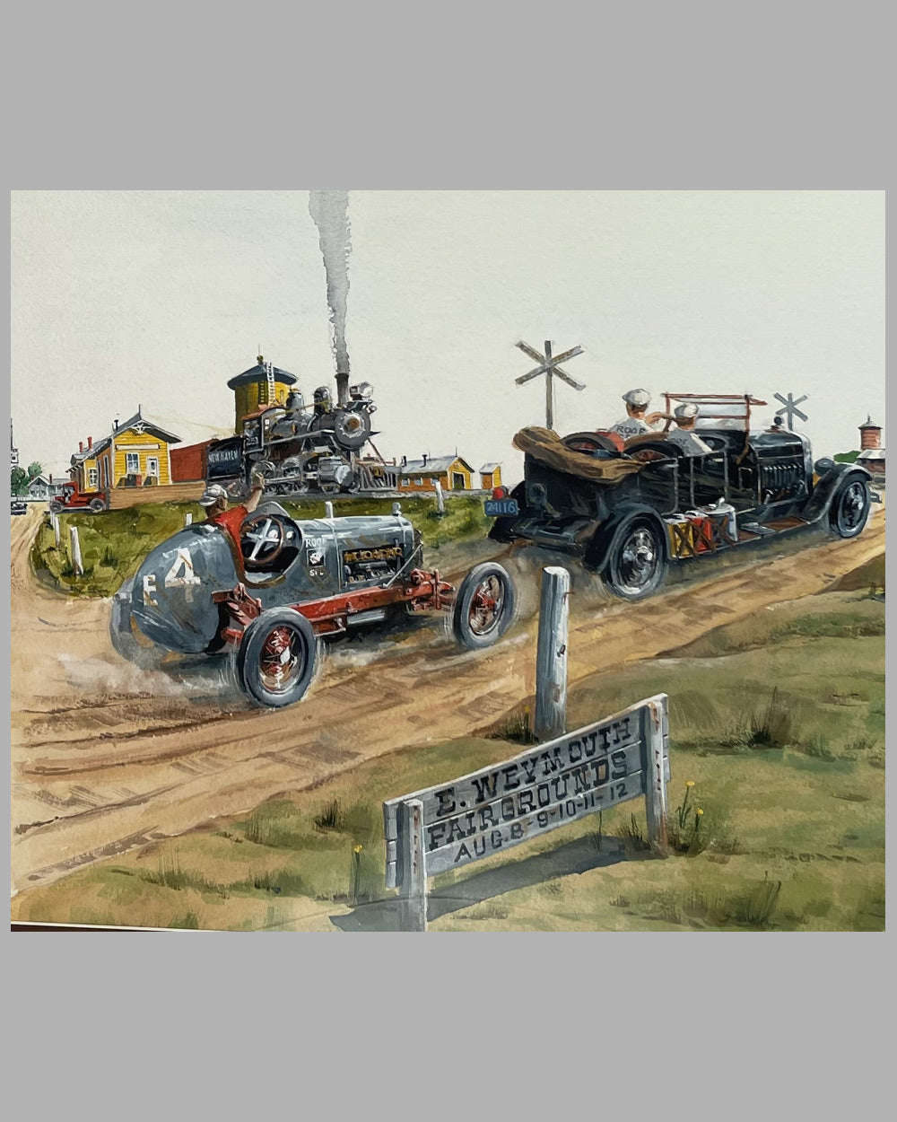 E. Weymouth fairgrounds painting by John W. Burgess 3