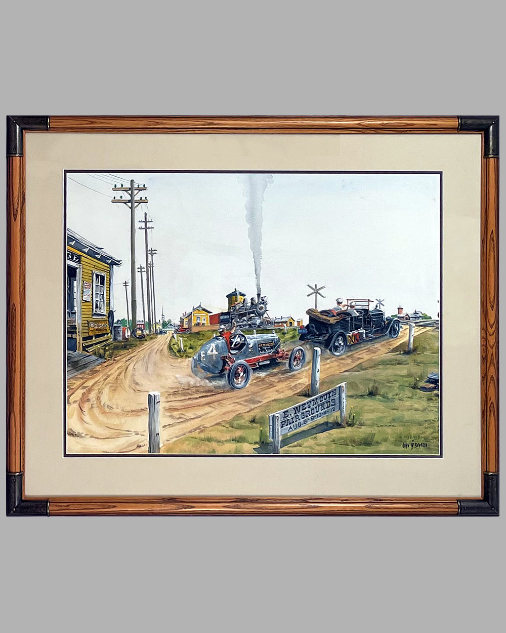 E. Weymouth fairgrounds painting by John W. Burgess