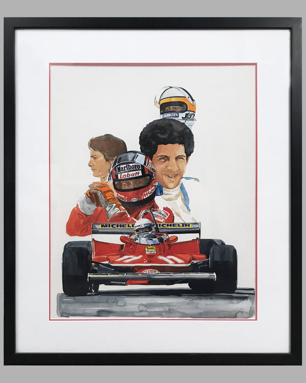 Ferrari, World Champion painting by Chuck Queener, U.S.A., 1979
