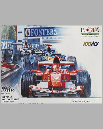 2005 G.P. of Imola official poster, autographed 2