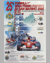 2005 G.P. of Imola official poster, hand autographed by Michael Schumacher