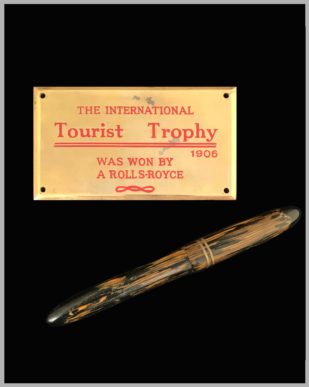 International Tourist Trophy Rolls-Royce 1905 commemorative plaque