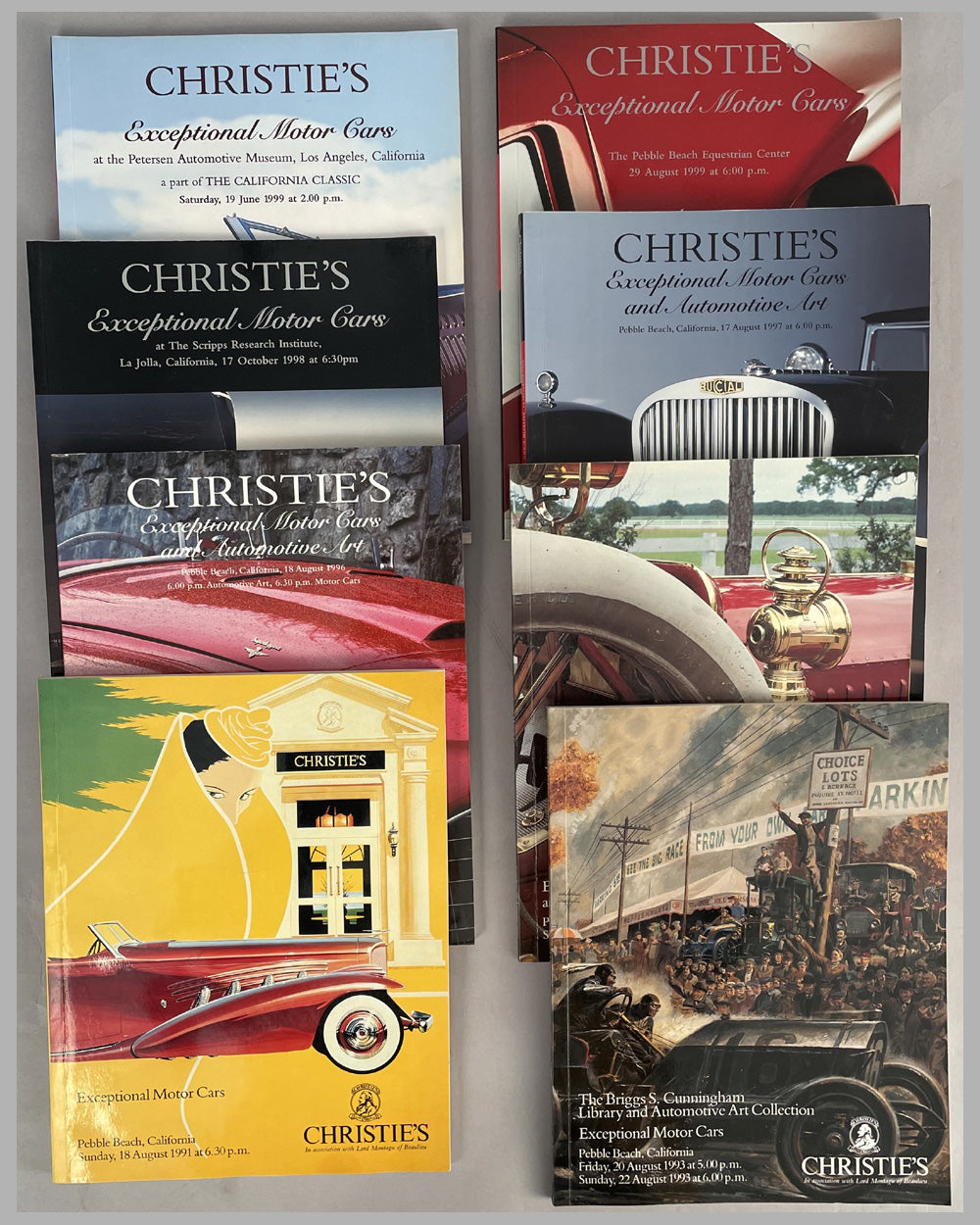 Collection of 10 Christie&#39;s auction catalogs from 1991 to 1999