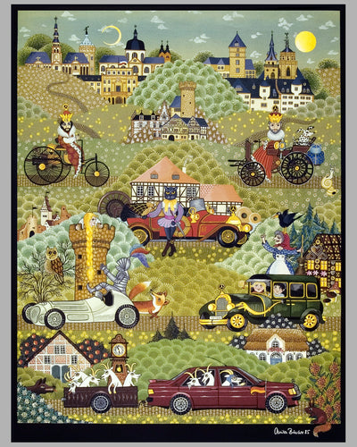 100 Jahre Automobil commemorative poster by Anita Büscher 2
