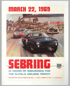 12 hours of Sebring 1969 race poster by Dion Pears
