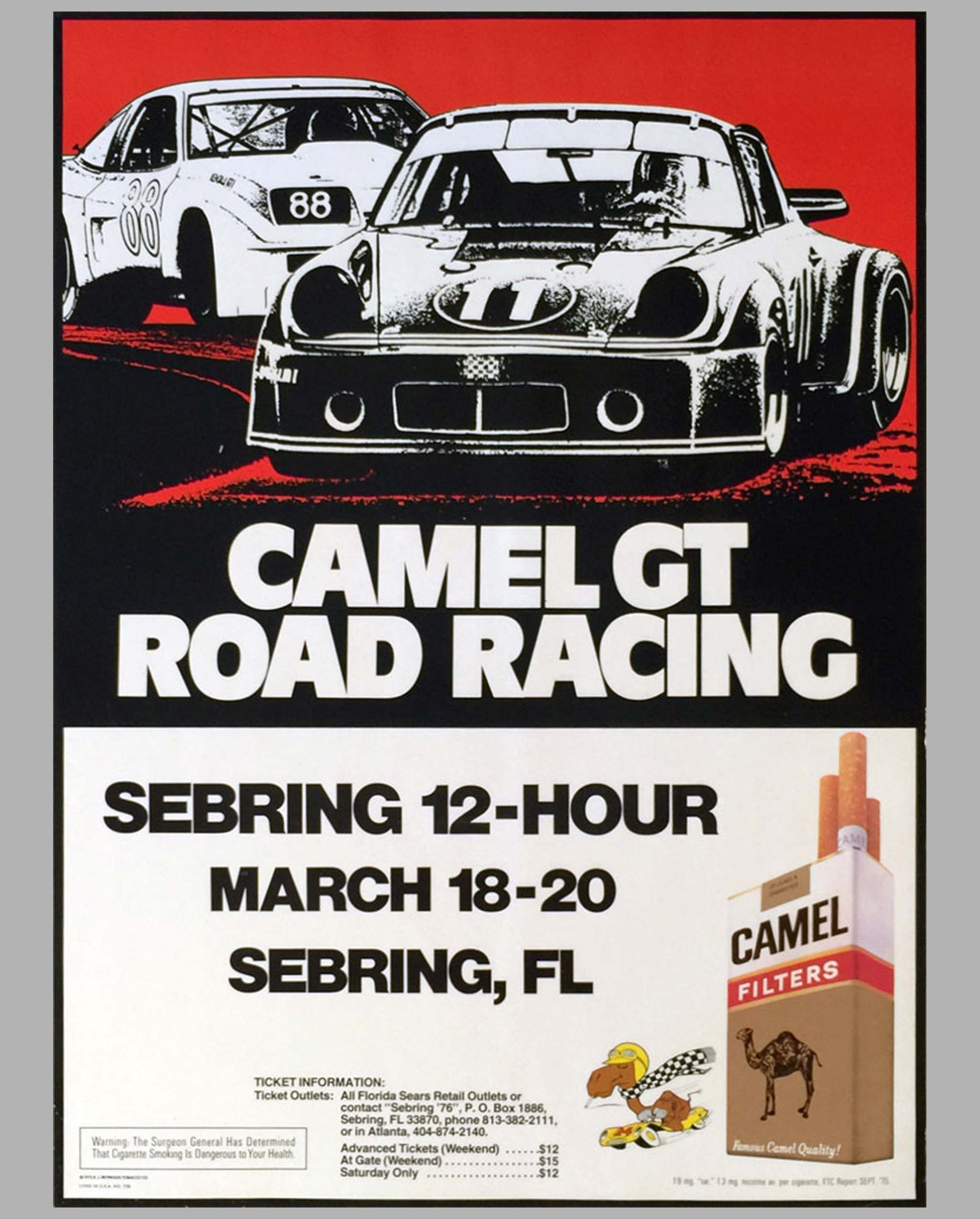 12 Hours of Sebring 1976 original poster