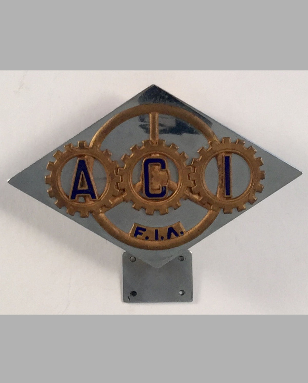 ACI (Automobil Club of Italy) car bumper badge