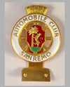 Automobile Club San Remo (Italy) car bumper badge