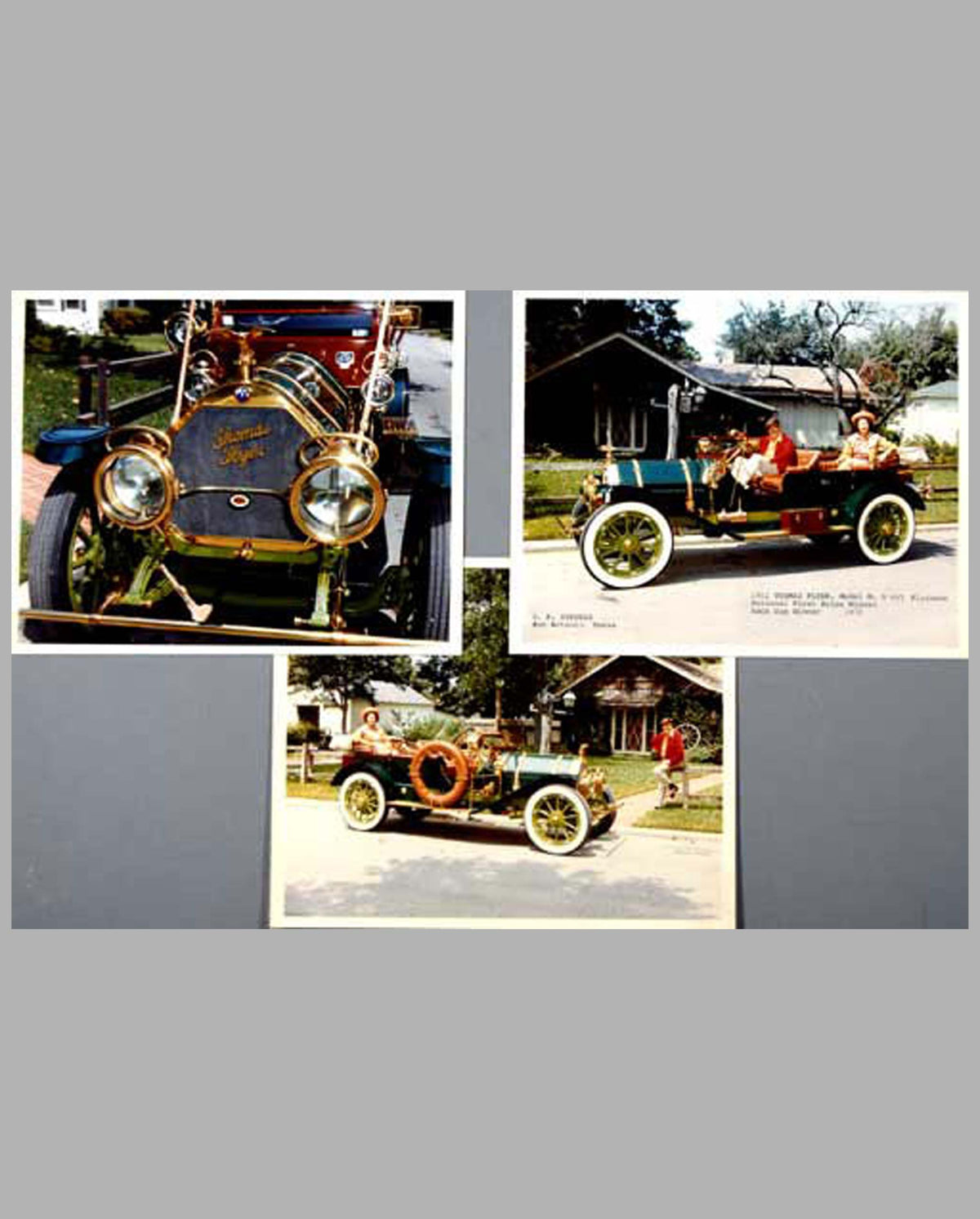 Three 1911 Thomas Flyer color photographs