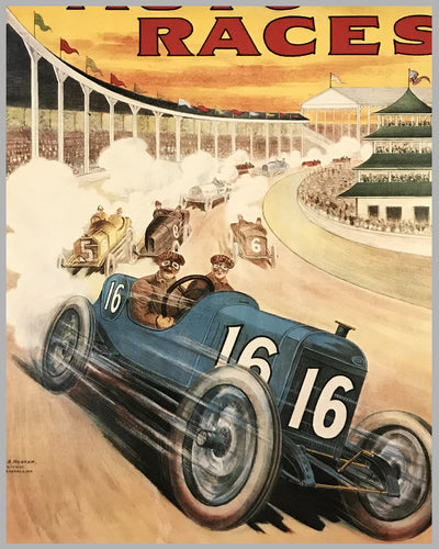 1914 Indianapolis 500 reproduction of official event poster 2