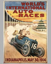 1914 Indianapolis 500 reproduction of official event poster