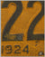 1924 Pennsylvania license plate, painted stamped metal 2