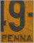 1924 Pennsylvania license plate, painted stamped metal 3