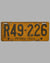 1924 Pennsylvania license plate, painted stamped metal