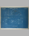 1926 Isotta Fraschini original blueprint for the Tipo 8ASS Normale