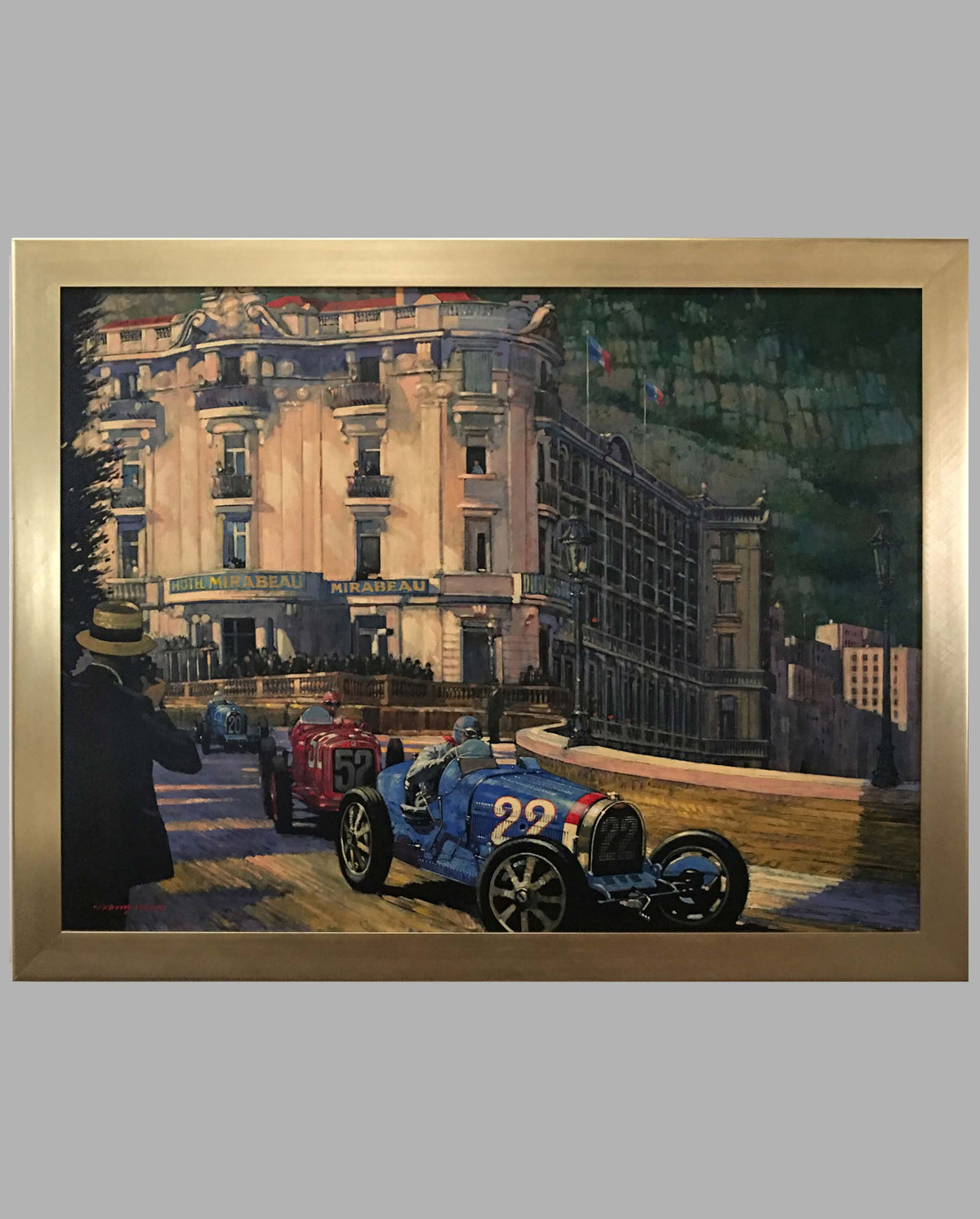 1931 Grand Prix of Monaco painting by Barry Rowe