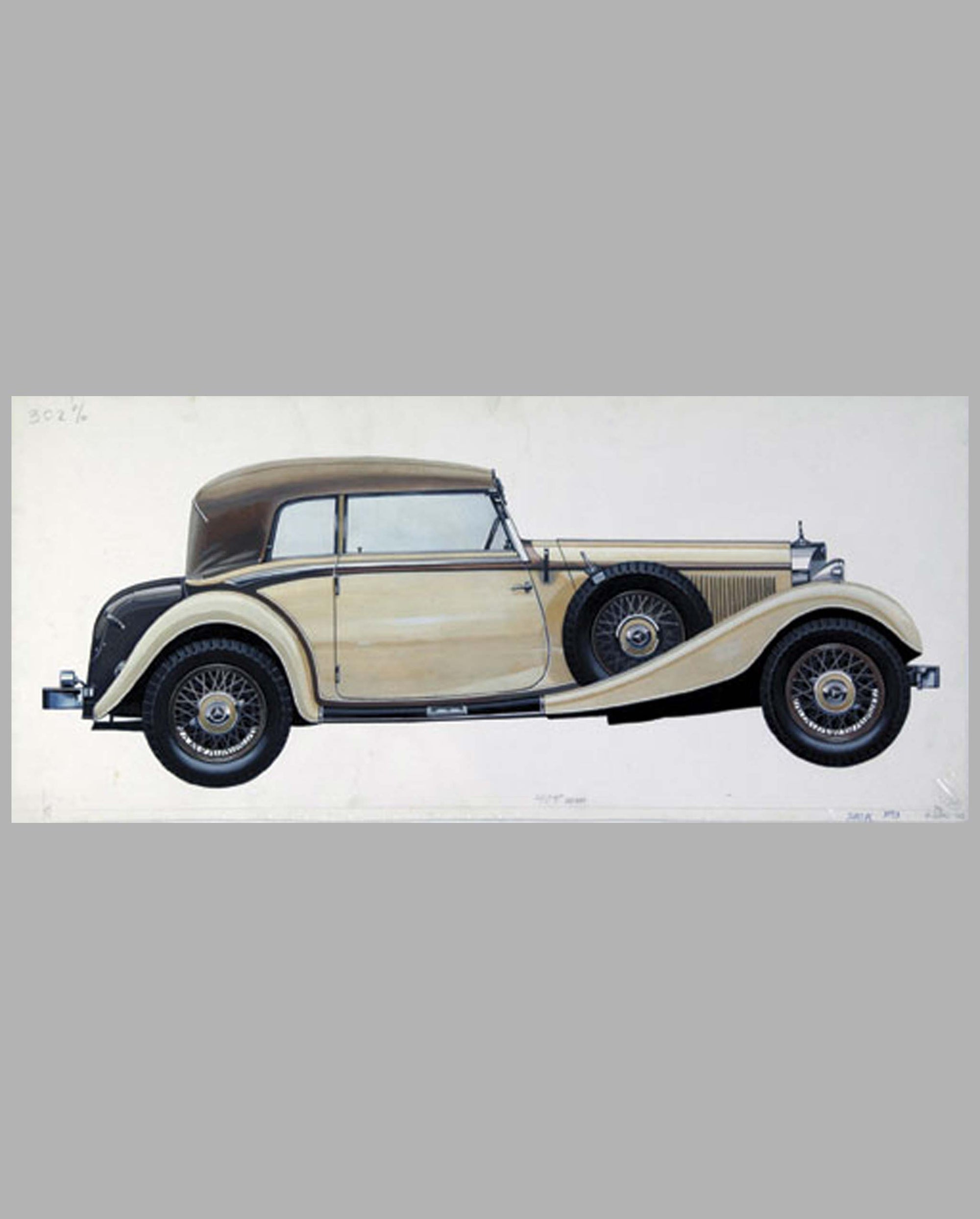 1933 Mercedes-Benz 380K Cabriolet painting by C. Demand