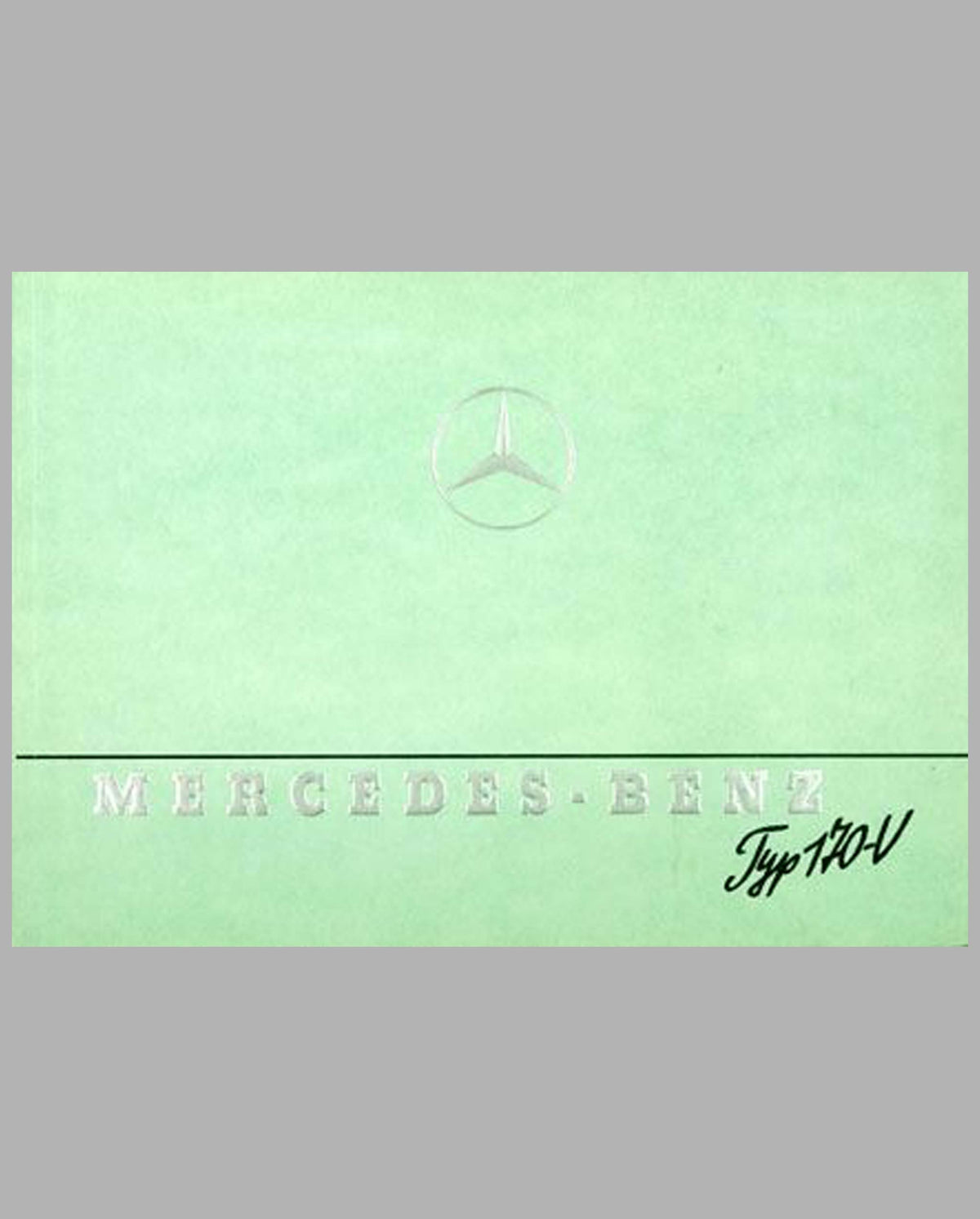 1947 Mercedes-Benz Type 170V prestige color catalog factory reprint