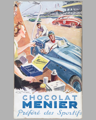 1952 24 Heures du Mans official program back cover