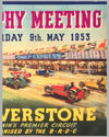 International Daily Express trophy meeting 1953 at Silverstone original poster 2