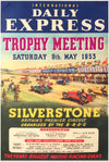 1953 International Daily Express trophy meeting at Silverstone original poster