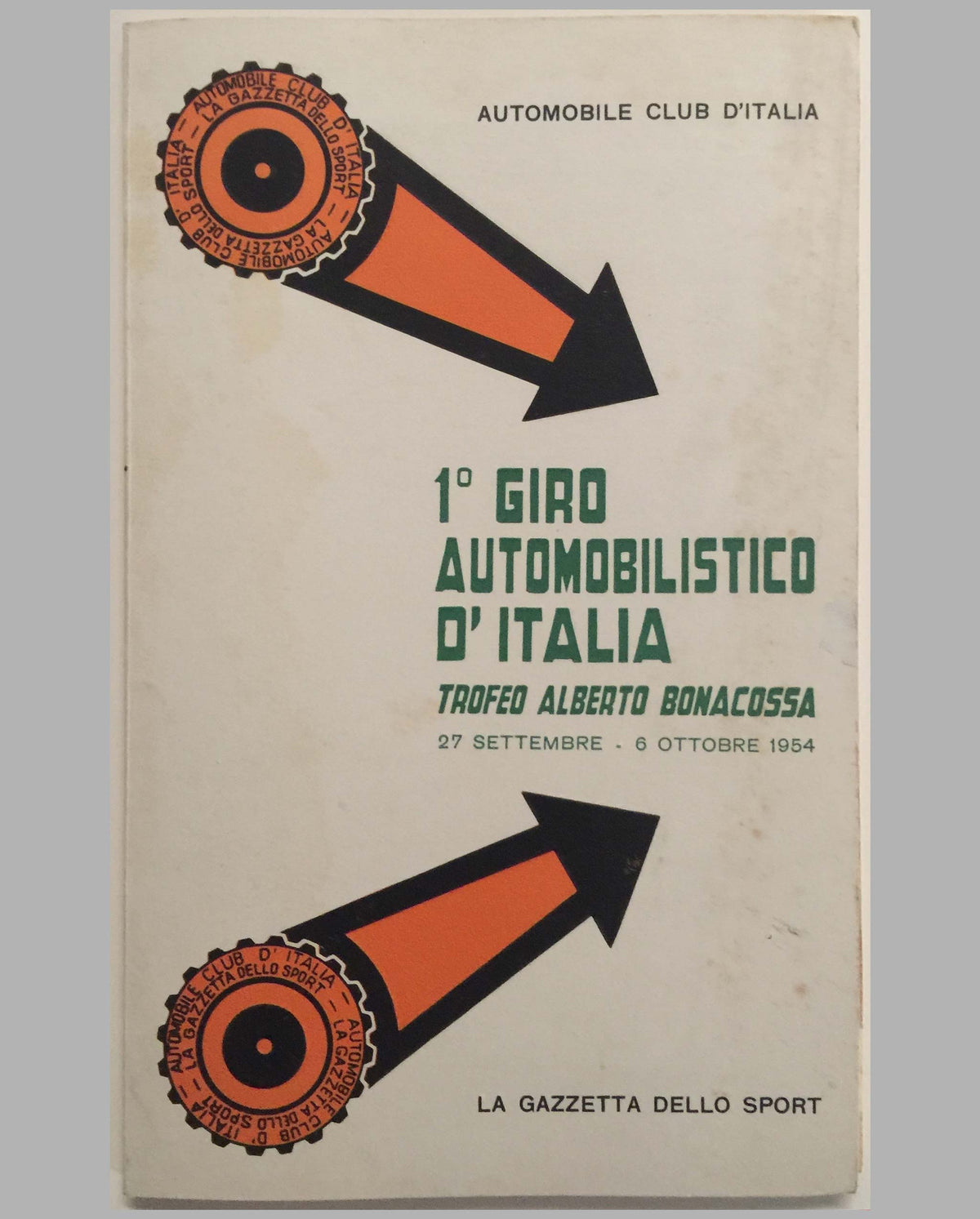 1954 First Giro Automobilistico d&#39;Italia rule book