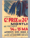 Grand Prix de 24 heures de Paris 1955 original Poster by Geo Ham 3