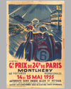 Grand Prix de 24 heures de Paris 1955 original Poster by Geo Ham