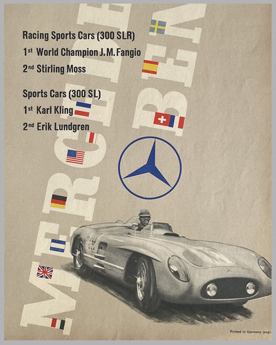 1955 Grand Prix of Sweden Mercedes Victory Poster 2