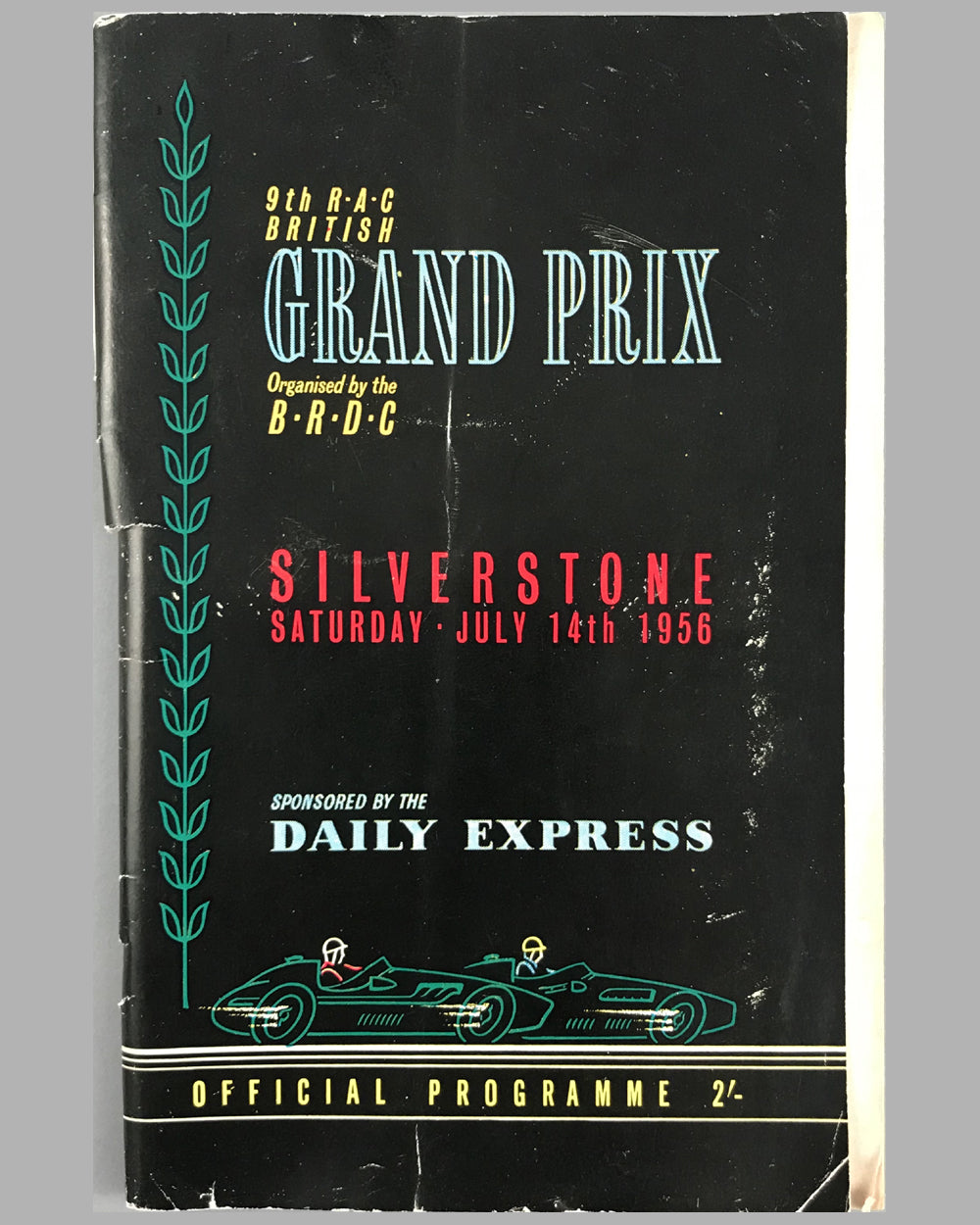 1956 Grand Prix of Silverstone Formula 1 championship race program