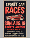 1956 SCCA Sports Car Races at Arcata Airport California poster
