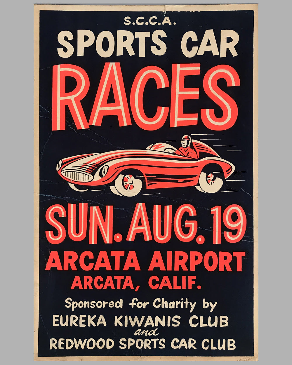 1956 SCCA Sports Car Races at Arcata Airport California poster