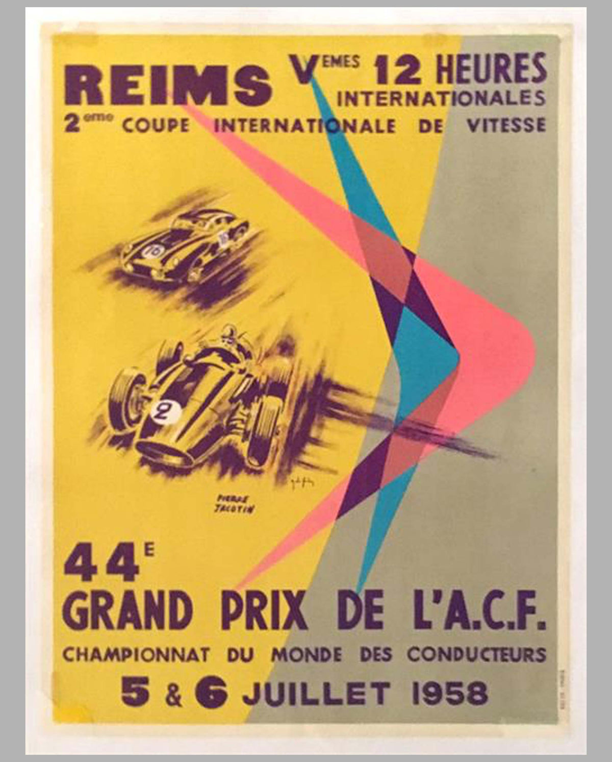 ACF Grand Prix – Reims – 1958 original poster