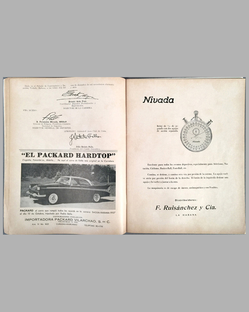 2nd Grand Prix of Cuba original program from 1958 inside 3