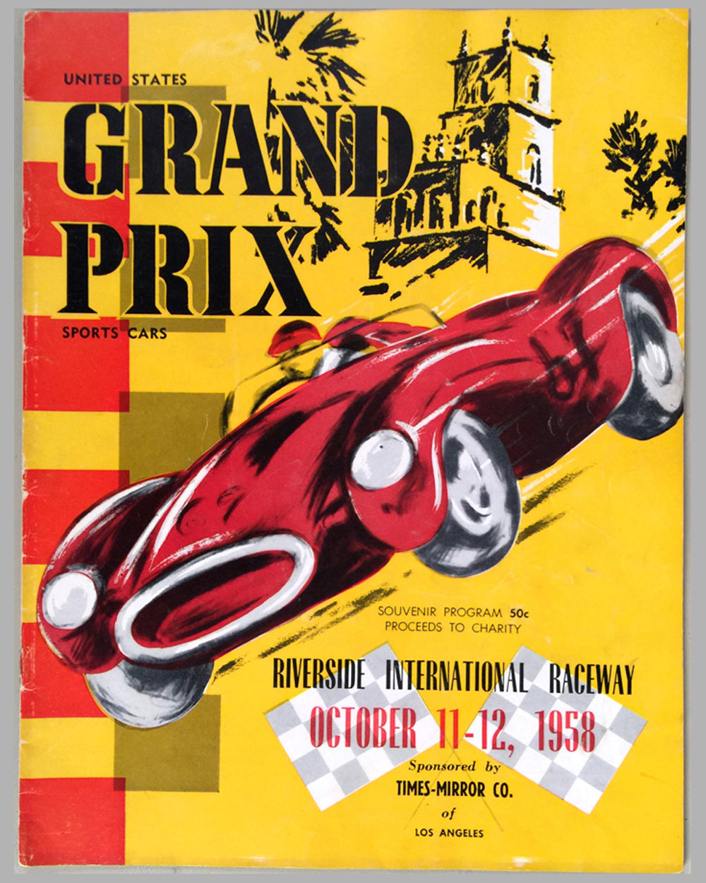 US Grand Prix Sports car official program at Riverside International Raceway 1958