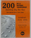 1959 Wisconsin USAC 200 Mile Championship official program