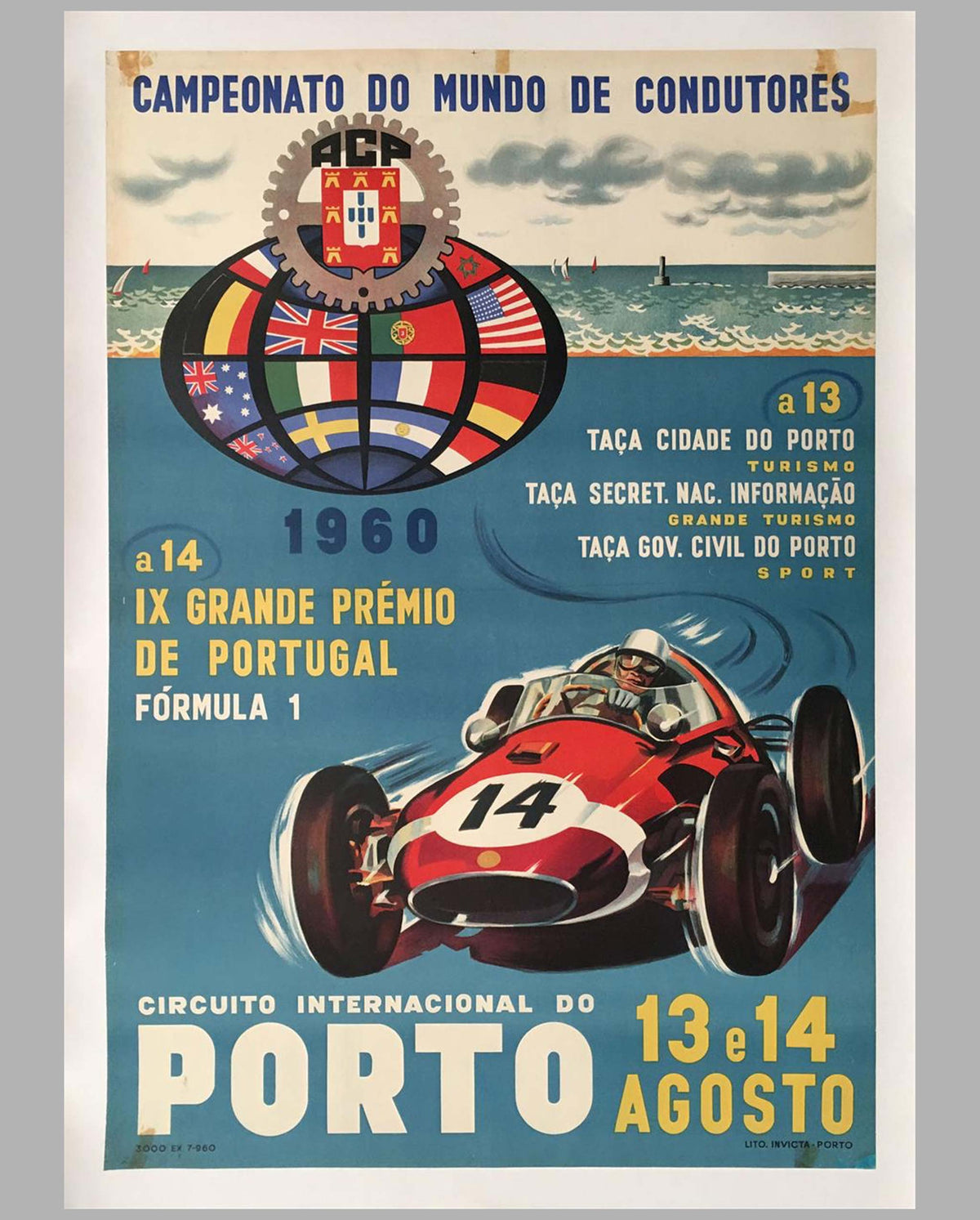 G.P. of Portugal 1960 original poster in Porto