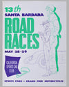 1960 13th Santa Barbara Road Races original event poster