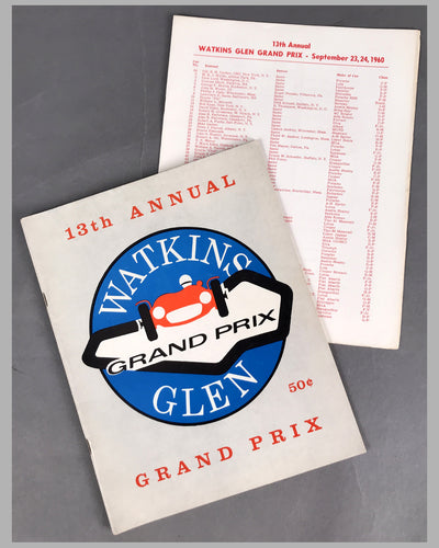 Grand Prix of the USA at Watkins Glen original 1960 program 2