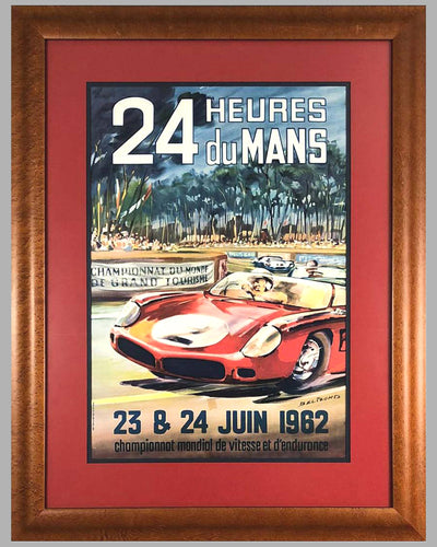 1962 24 hours of Le Mans original advertising Poster