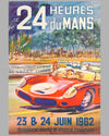 1962 24 Heures du Mans original event poster by Beligond