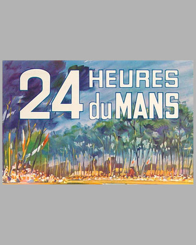 1962 24 Heures du Mans original event poster by Beligond