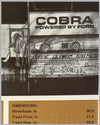 1963 Shelby Cobra with Ford 289 engine original sales sheet / brochure 2