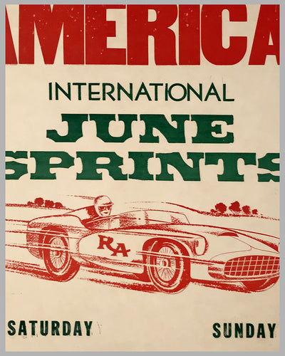 Road America original race poster for the 1964 June Sprint 2