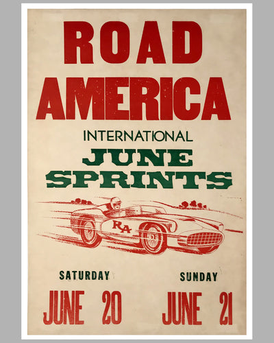 Road America original race poster for the 1964 June Sprint