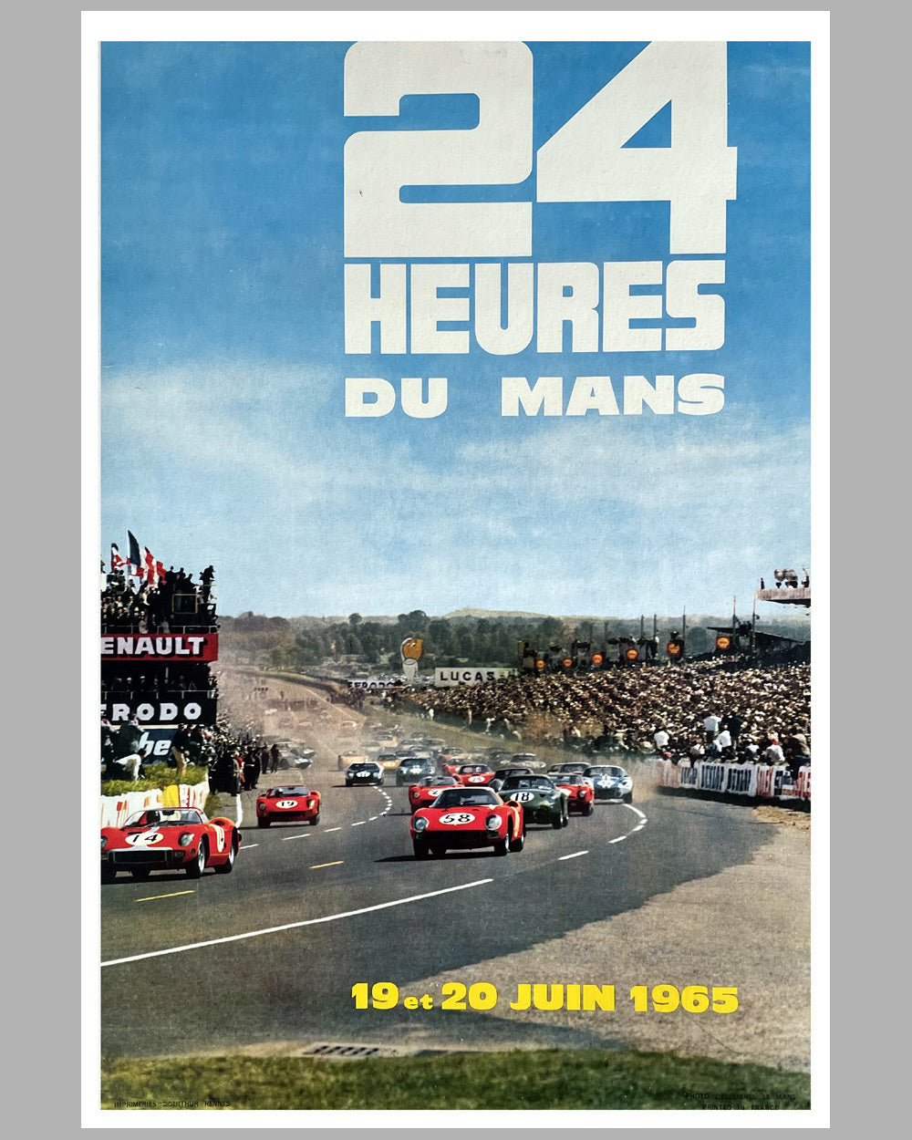 1965 - 24 Heures du Mans original event poster