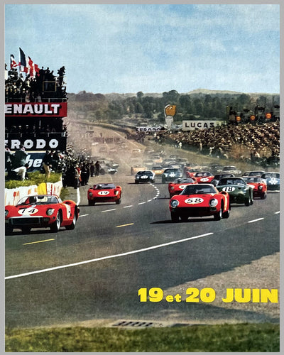 1965 - 24 Heures du Mans original event poster 2