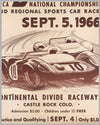 1966 SCCA Continental Divide Raceways Labor Day Races event poster 2