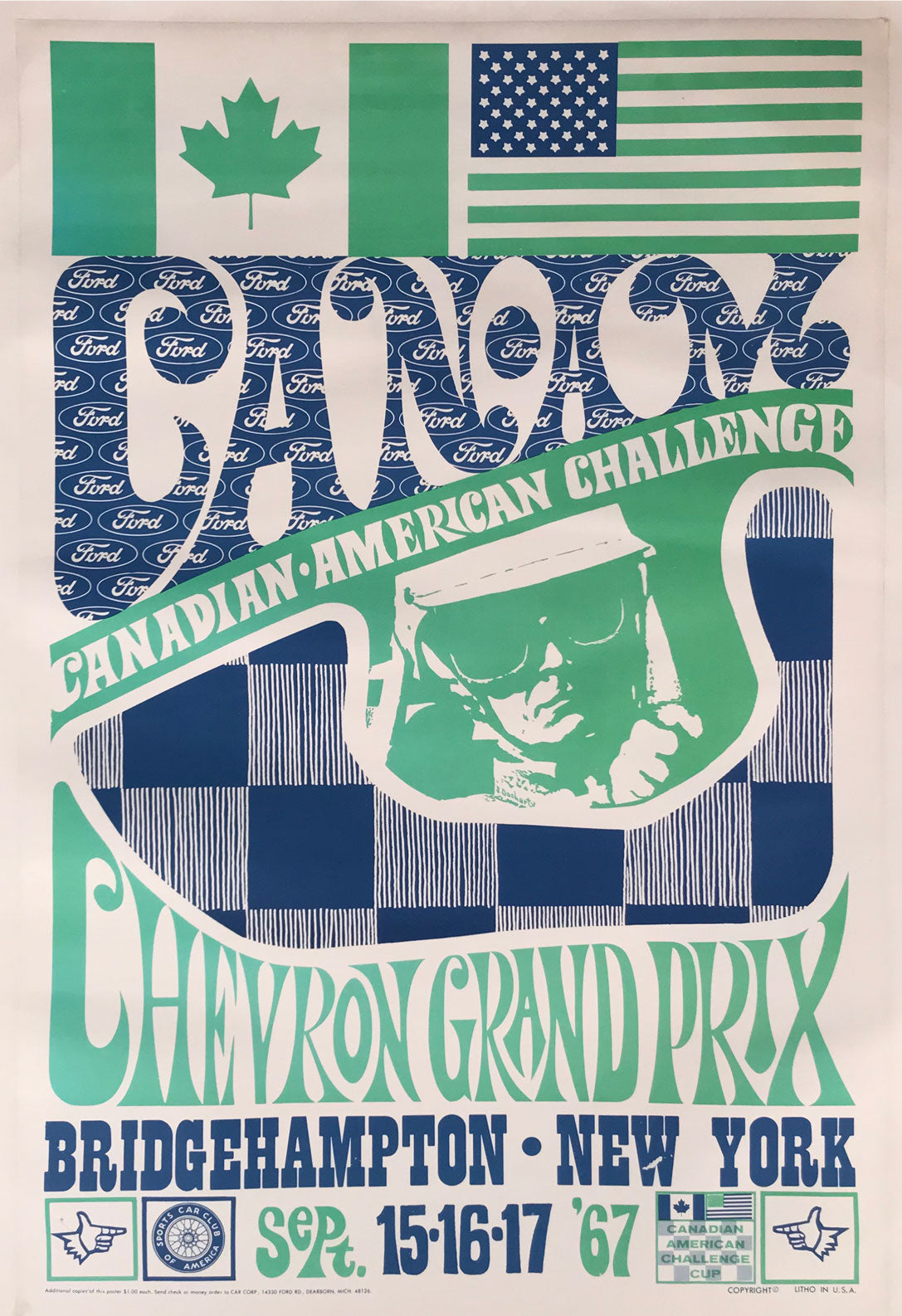 1967 Can-Am race at Bridgehampton psychedelic poster